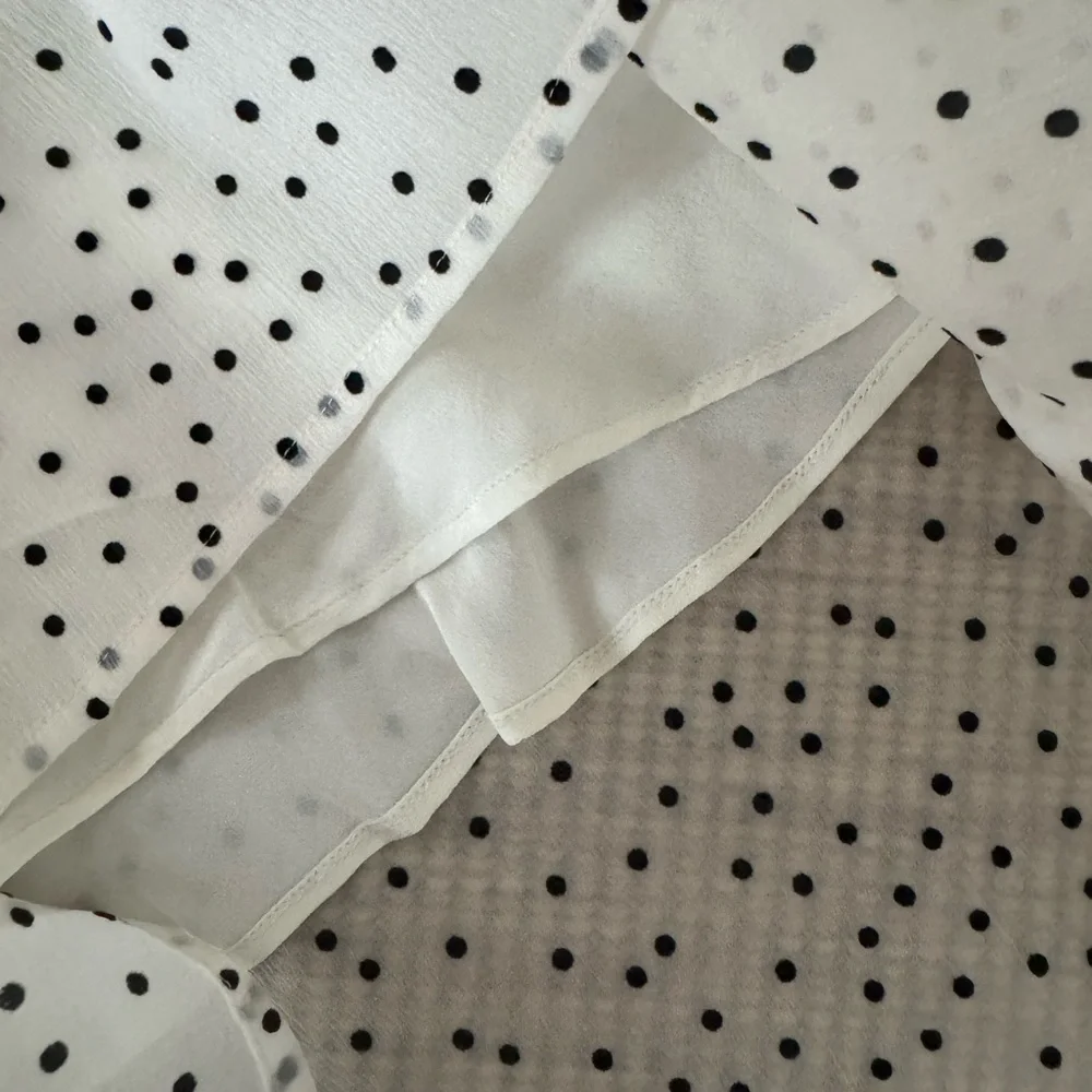 J. Crew Gwen knee-length layered slip skirt in dot crinkle chiffon - Picture 4 of 4